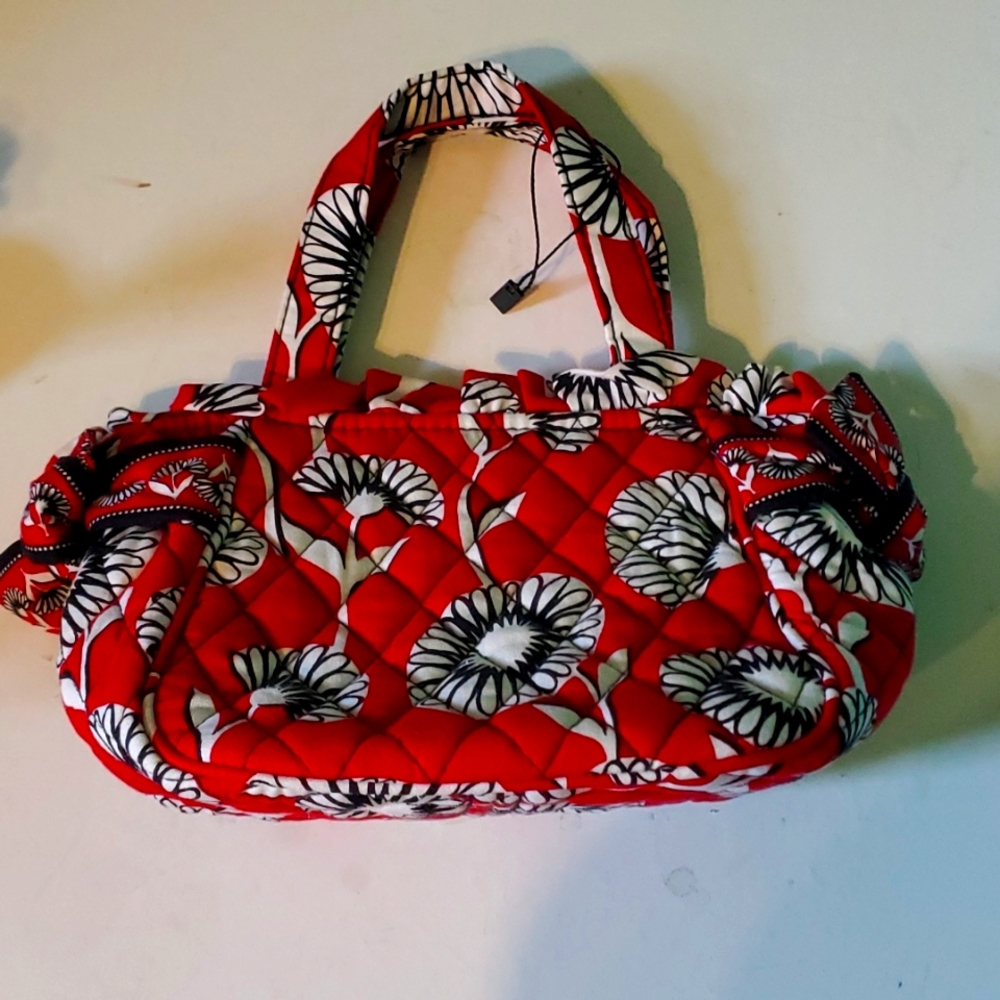 New Vera Bradley red and black floral small handbag